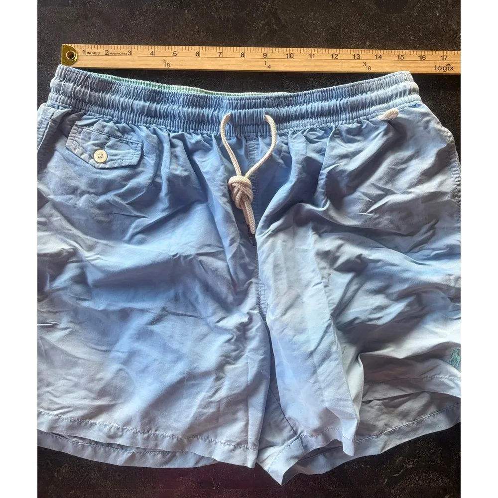Polo Ralph Lauren Mens XL Blue Swim Trunks Mesh Lined Board Shorts 5.5 Inseam
